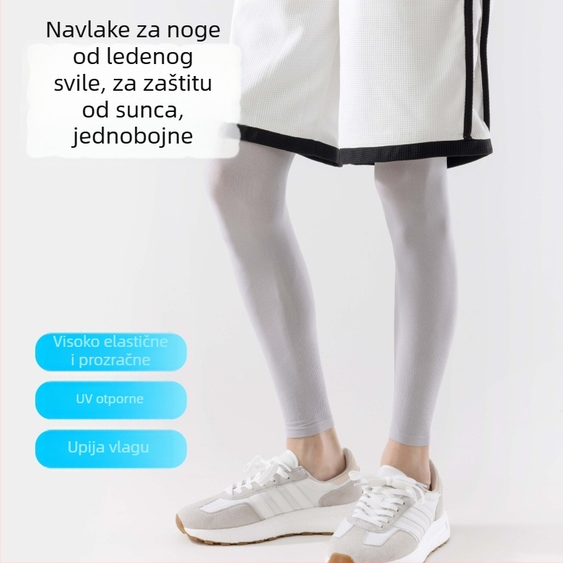 Dugačke navlake za noge s UV zaštitom, Ice Silk materijal, plus veličina, za vanjsku upotrebu, unisex