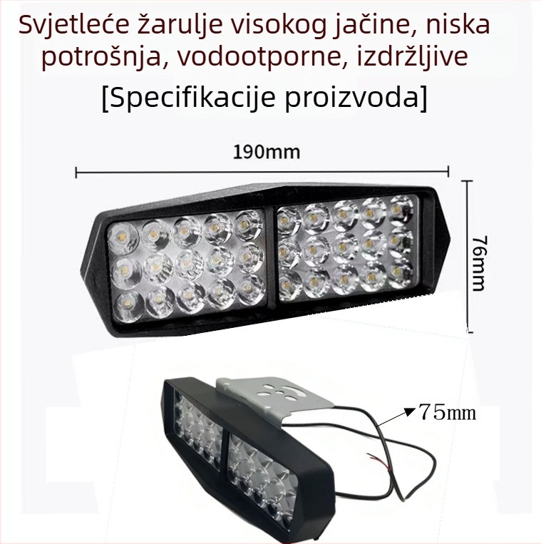 LED spot svjetlo za električna vozila, IP67 vodootporno, 12–80V, ultra jasan LED izvor, vijek trajanja 20 000 h, za vozila s tri i četiri kotača
