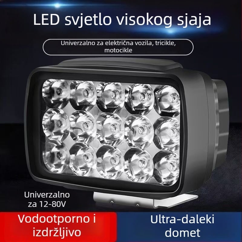 LED spot svjetlo za električna vozila, IP67 vodootporno, 12–80V, ultra jasan LED izvor, vijek trajanja 20 000 h, za vozila s tri i četiri kotača