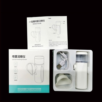 Prijenosni nano raspršivač za hidrataciju očiju s dezinfekcijskim raspršivačem; ABS kućište; vrijeme magle 121–180 s; 1 brzina; hladno raspršivanje; lansiran 2022