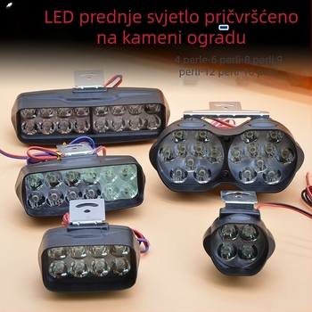 LED prednje svjetlo, visokoučinkovit reflektor, ABS kućište, 12V, za električna vozila i motocikle