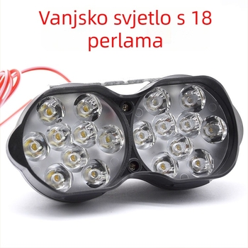 LED prednje svjetlo, visokoučinkovit reflektor, ABS kućište, 12V, za električna vozila i motocikle