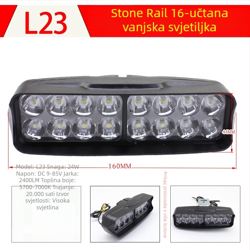 LED prednje svjetlo, visokoučinkovit reflektor, ABS kućište, 12V, za električna vozila i motocikle