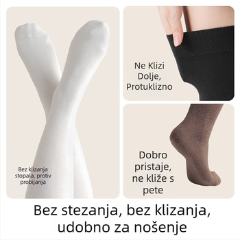Duge čarape do koljena za žene velikog iznosa, guste pamukaste, protuklizne, jesen-zima, dugi tubularni dizajn