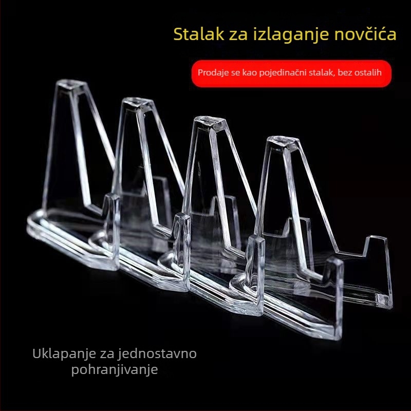 Stalak za izložbu memorijalnih novčića – trokutasti metalni stalak, Marka Unique, Podrijetlo Jilin, Proljeće 2025., Umjetnički stil