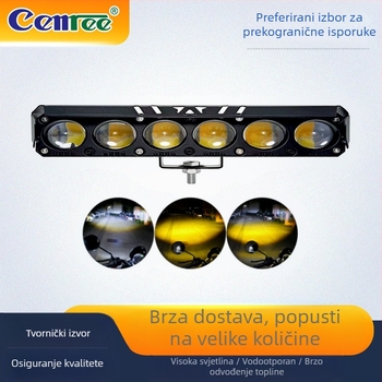 LED reflektor Type C-6 s 6 diodama za terenska vozila, žuto-bijela, 9-36V, IP67, 60W, CENREE