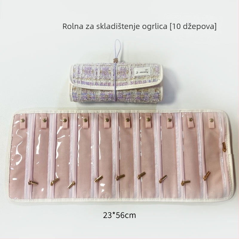 Torba za nakit od pamuka, korejskog stila, višefunkcionalna i lagana za nošenje, s zaštitom od prašine, vlage i oksidacije — 222 g
