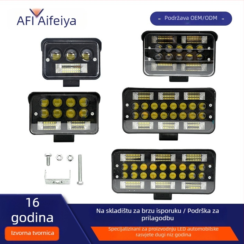 LED radna svjetiljka za auto s laserskim reflektorom — Laser Spotlight serija, univerzalna kompatibilnost, 12–80 V, 6500 lm, IP67, 50 000 h, aluminijsko kućište, PC plastični pokrov