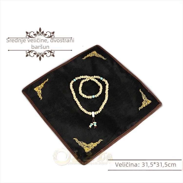 Polica za nakit sa četvrtastim flanelnim kućištem, jednoslojna, naprednog stila