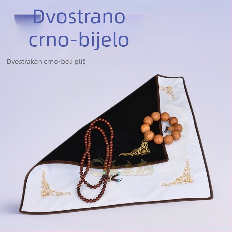 Polica za nakit sa četvrtastim flanelnim kućištem, jednoslojna, naprednog stila