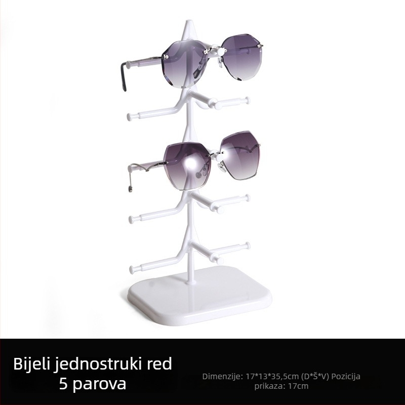Jednodelni stalak za naočale, PS materijal, Sail stil, pet katova, injekcijsko oblikovanje