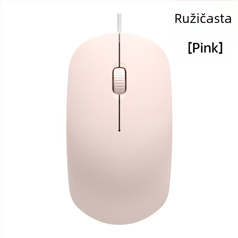 Žični optički miš s tihim radom, USB, kompatibilan s prijenosnicima i stolnim računalima, 1600 DPI, 3 tipke, dimenzije 110 × 60 × 26 mm