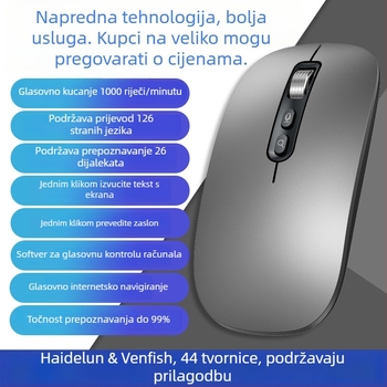 AI pametni miš M108, 5 tipki, 1600 DPI optički, bežično, Plug-and-Play