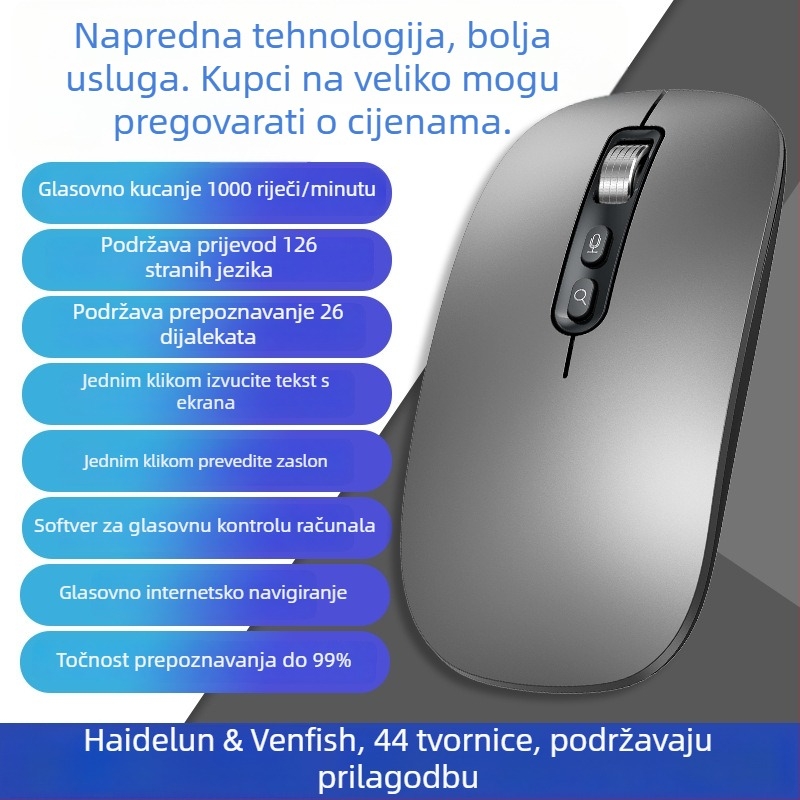 AI pametni miš M108, 5 tipki, 1600 DPI optički, bežično, Plug-and-Play