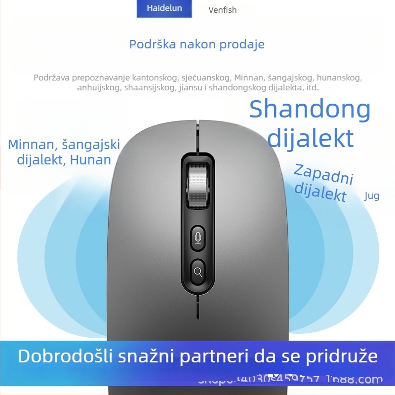 AI pametni miš M108, 5 tipki, 1600 DPI optički, bežično, Plug-and-Play