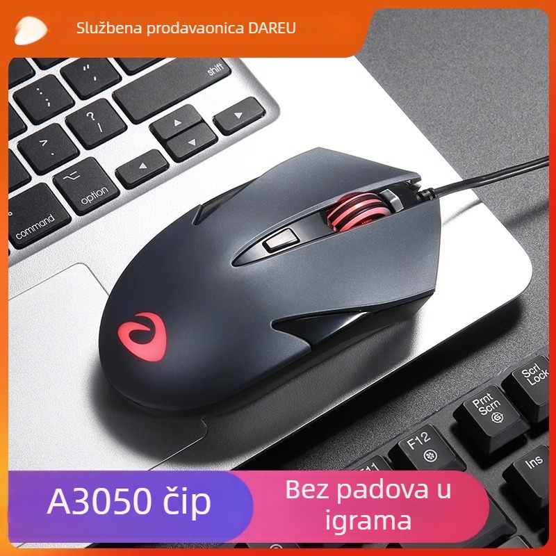 Daryou žični miš, USB sučelje, 6 tipki, kabel duljine 1,8 m, ergonomski optički senzor