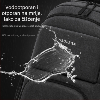 Unisex ruksak za poslovna putovanja – otporan na habanje, poliester, naramenice s zračnim jastučićem