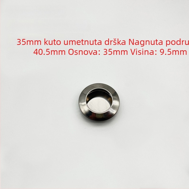 Ručka za namještaj od nehrđajućeg čelika — skrivena, ugradbena, okrugla; model bevel/plane/full plane; štancanje; Novi kineski stil