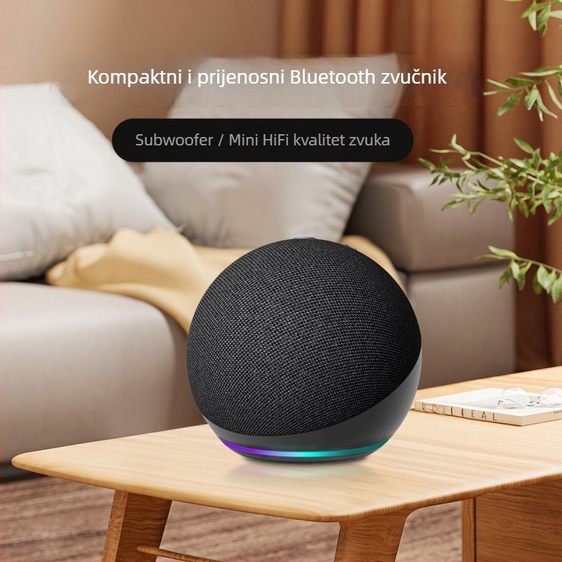 Alaxe mini Bluetooth zvučnik s utorom za karticu, tekstilna završna obrada, izlaz 15W, IPX5, Bluetooth 5.1, ugrađena baterija 500–800 mAh