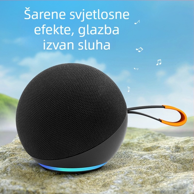 Alaxe mini Bluetooth zvučnik s utorom za karticu, tekstilna završna obrada, izlaz 15W, IPX5, Bluetooth 5.1, ugrađena baterija 500–800 mAh