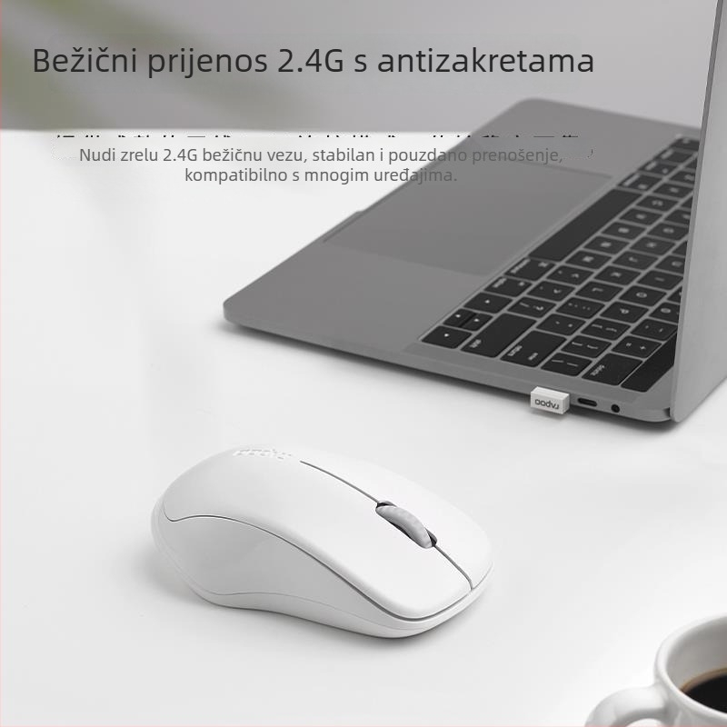 Rapoo 1680 bežični USB miš – 3 tipke, 2.4GHz bežična, 1000dpi, ergonomski