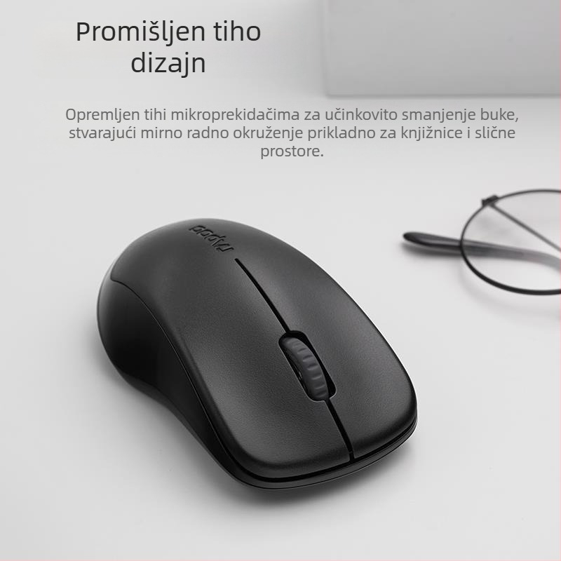 Rapoo 1680 bežični USB miš – 3 tipke, 2.4GHz bežična, 1000dpi, ergonomski