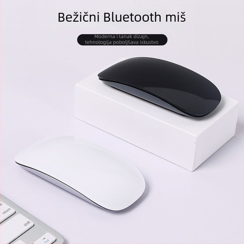 Bluetooth miš za Mac prijenosnik – 1600 DPI, 2 tipke, Type-C napajanje, bežično povezivanje, dodirni kotačić