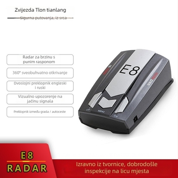 Radar za mjerenje brzine u vozilu, model V7V9E8, marka Tilon Tianlang Star, ABS kućište, 12V, digitalni LED zaslon