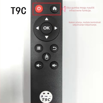 T9 Daljinsko upravljanje - 2.4G USB bežično, domet 10 m, za TV/set-top box/PC/projektor