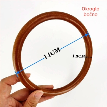 Okružna drvena torba, tkanina – ženska torba (Kod: 0726; Proljeće 2022; Materijal: Drvo; Vzor: Drugo)