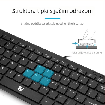 Sansoni ultratanka žično tiha tipkovnica, 78 tipki, model N-K11, ABS, kabel 1,2 m