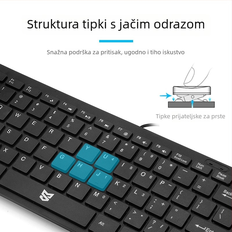 Sansoni ultratanka žično tiha tipkovnica, 78 tipki, model N-K11, ABS, kabel 1,2 m