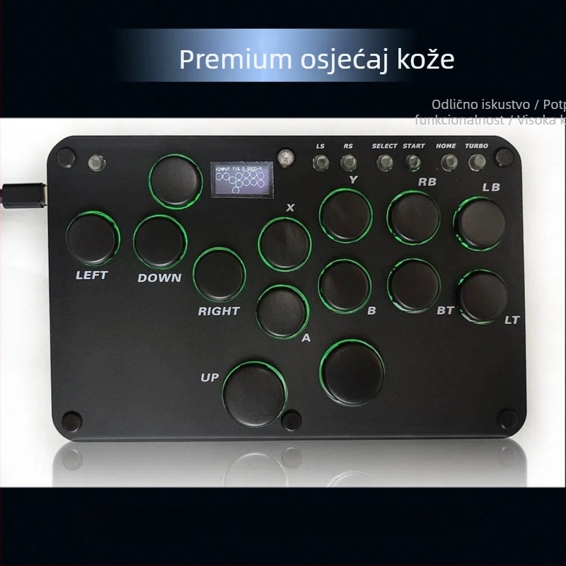 Hitbox 16-tipkovna kabelska akrilna borbena tipkovnica za PS4/PS5/Switch/PC/Android
