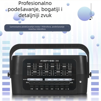 Vanjski Bluetooth zvučnik, prenosni, 60W, Bluetooth 5.0, ugrađena baterija 6000mAh, domet do 15 m, frekvencijski raspon 80 Hz–18 kHz