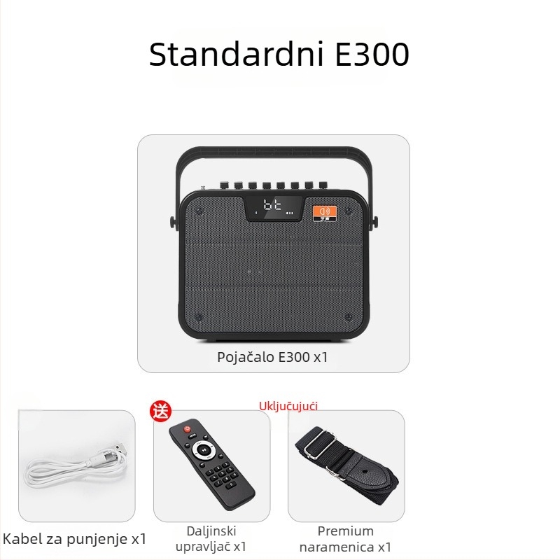 Vanjski Bluetooth zvučnik, prenosni, 60W, Bluetooth 5.0, ugrađena baterija 6000mAh, domet do 15 m, frekvencijski raspon 80 Hz–18 kHz