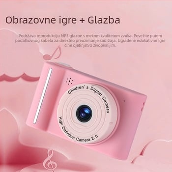 A16 dječja digitalna kamera: 20 MP, 2-inčni zaslon, SD kartica, trajanje baterije 12 sati