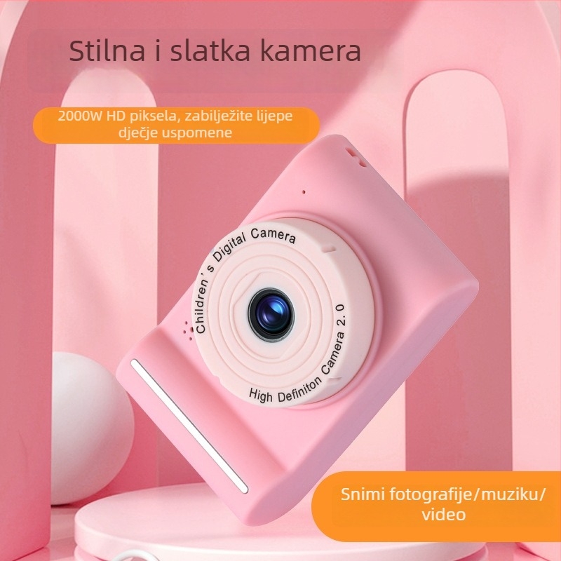 A16 dječja digitalna kamera: 20 MP, 2-inčni zaslon, SD kartica, trajanje baterije 12 sati