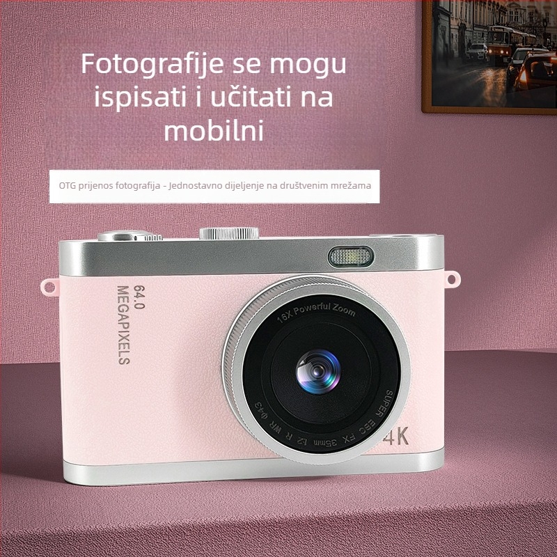 Dječja kamera s dvostrukim fotoaparatom, model Y03s, 1–5 MP, TF kartica, trajanje baterije 3–5 sati, snimanje videa, fotografiranje, filtr, ispis fotografija