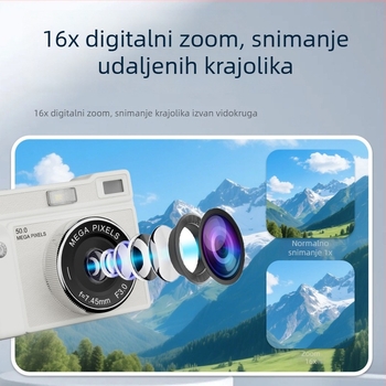 XZ40 CCD digitalna kamera – 13MP, 16x digitalni zum, time-lapse snimanje, podržava TF karticu