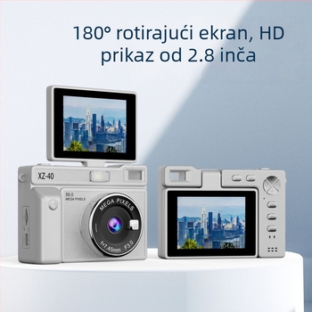 XZ40 CCD digitalna kamera – 13MP, 16x digitalni zum, time-lapse snimanje, podržava TF karticu