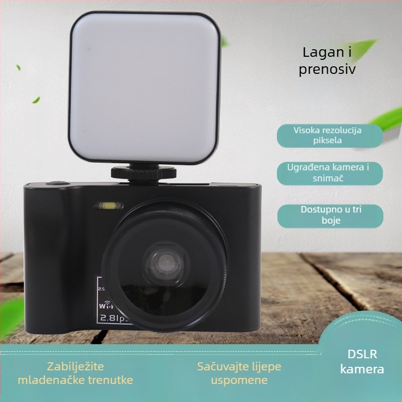 DC16 Digitalni fotoaparat sa širokokutnim periskopskim objektivom, CMOS senzor 1/2.5 inča, 24MP+, 16x digitalni zoom, vanjsko svjetlo za osvjetljenje