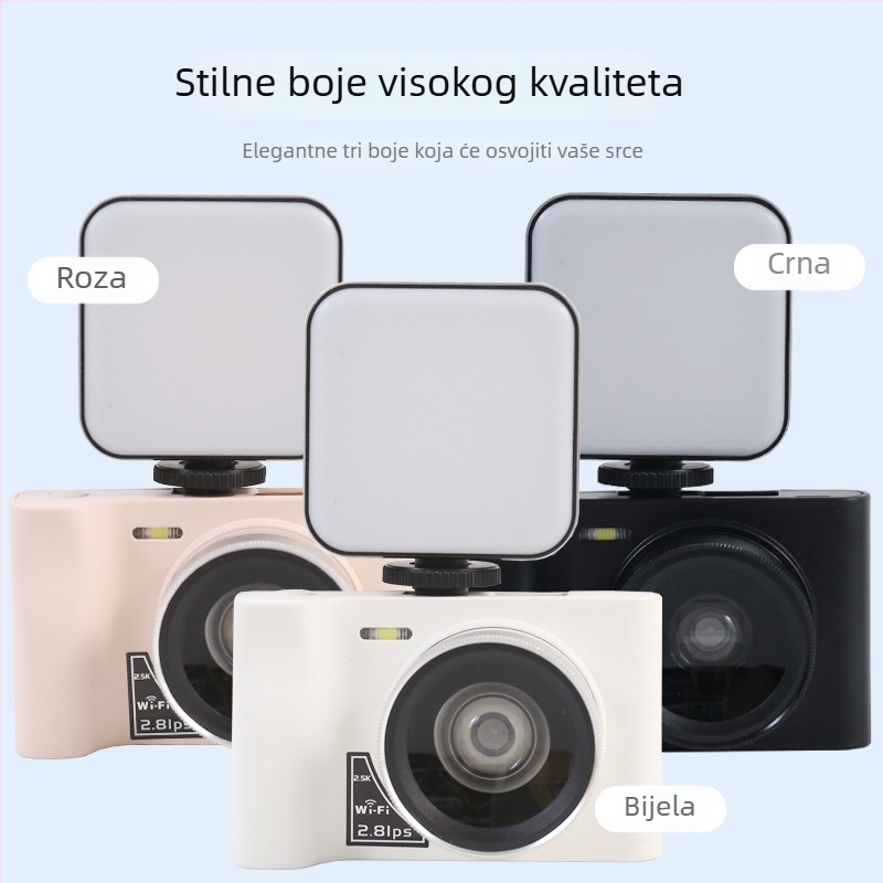 DC16 Digitalni fotoaparat sa širokokutnim periskopskim objektivom, CMOS senzor 1/2.5 inča, 24MP+, 16x digitalni zoom, vanjsko svjetlo za osvjetljenje