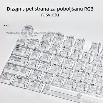 132-tipke kapice za mehaničku tipkovnicu, potpuno prozirne, DIY prilagodba, PC plast, bočna gravura
