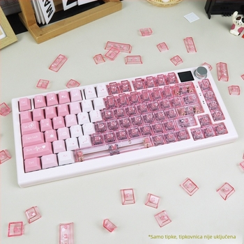 PBT keycaps Cherry profil za mehaničku tipkovnicu, dye-sublimation na PC, 150 tipki, podrška prilagodbi