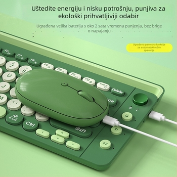Bežična Bluetooth tipkovnica s dvostrukim režimom, 87 tipki, ABS konstrukcija, Bluetooth + 2,4G, bez pozadinskog osvjetljenja