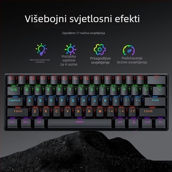 Žično mehanička numerička tipkovnica za Asus Tianxuan 6Pro prijenosno računalo, s bezosi prekidačima, miješanim pozadinskim osvjetljenjem, plastično kućište