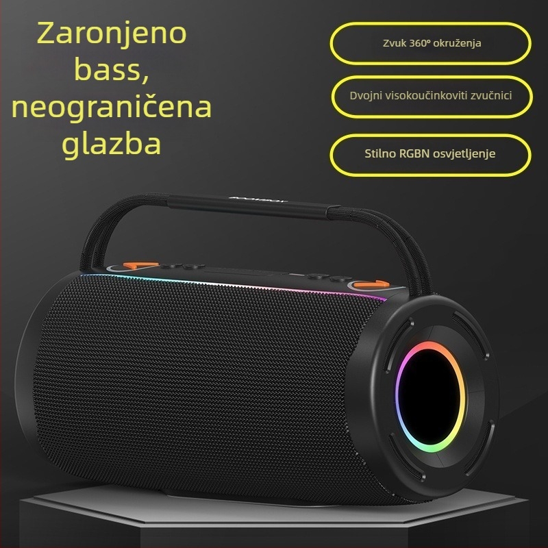 Prenosni Bluetooth zvučnik s IPX5, 8W izlaz, ugrađena baterija 2000–4000 mAh, Bluetooth 5.3, frekvencijski raspon 100 Hz–20 kHz