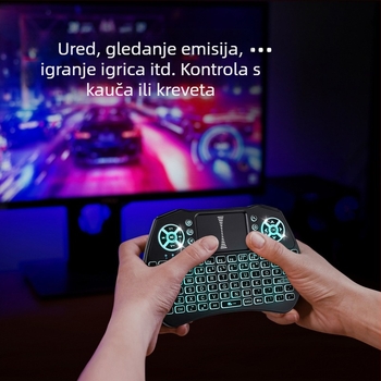 Bluetooth tipkovnica s RGB pozadinskim osvjetljenjem, bežična, 88–98 tipki, povezuje se s dva uređaja, ABS kućište