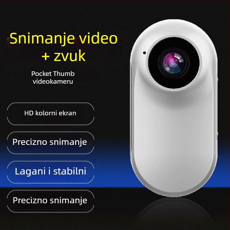 GO2 Mini akcijska kamera s magnetskim držačem — CMOS 8 MP, maksimalna rezolucija 800x600, Wi‑Fi, elektronička stabilizacija, širokokutni objektiv