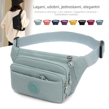 Ženska nylon crossbody torba – gradski stil, zatvarač, unutarnji džep za telefon, džep za identifikaciju, poliester podstava, jesen 2024